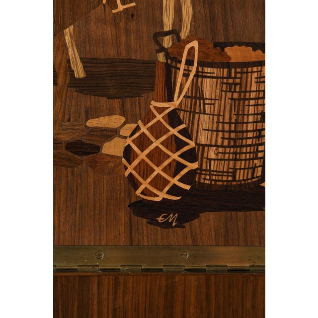 Bar Trolley in Brass and Rosewood from Erik Matsson, 1930s For Sale - Image 8 of 15