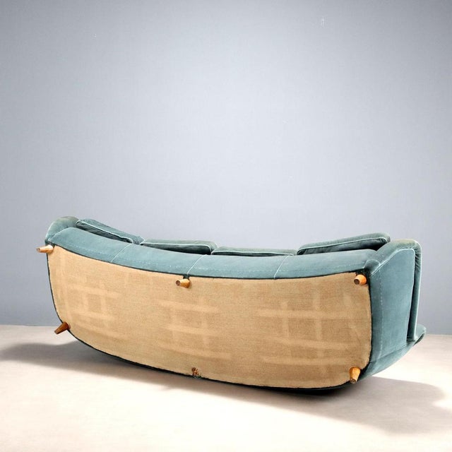 Vintage Bean-Shaped Sofa in Velvet, 1950s For Sale - Image 9 of 10