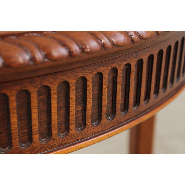 Wood John Widdicomb Round Burl Wood Lamp Table For Sale - Image 7 of 13