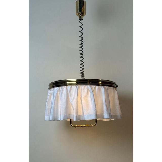 Austrian Brass Pendant attributed to Kalmar, Loos Manner, 1980s For Sale - Image 4 of 18