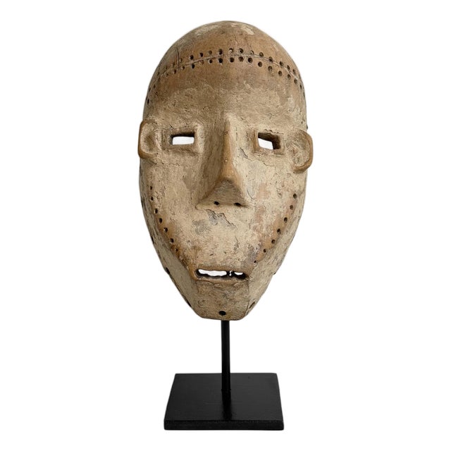 Antique Kumu Mask on Stand For Sale
