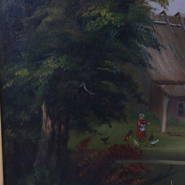 The Hudson River School Hudson River School Oil on Canvas Painting of a River Scene 1890 For Sale - Image 3 of 10