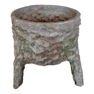 Vintage Garden Rustic Country French Concrete Planter For Sale