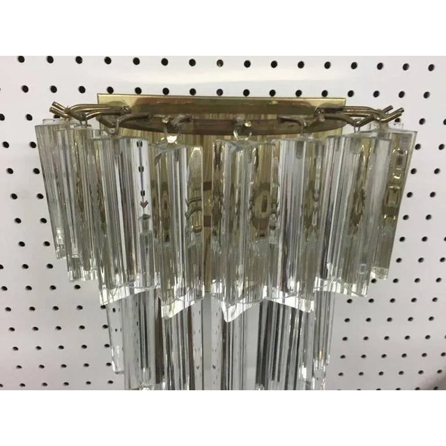 Mid-Century Modern Italian Mid-Century Two-Tier Venini Murano Glass Sconces - a Pair For Sale - Image 3 of 7