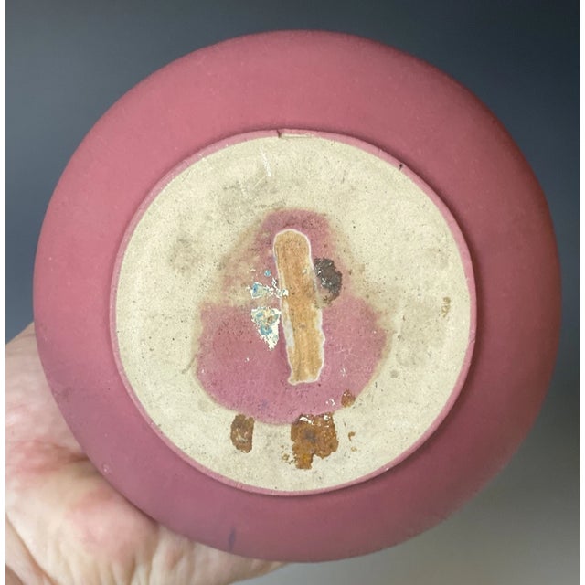 Antique Arts & Crafts Era Mulberry Fulper Glazed Art Pottery Vase Early 20th C. For Sale - Image 9 of 10