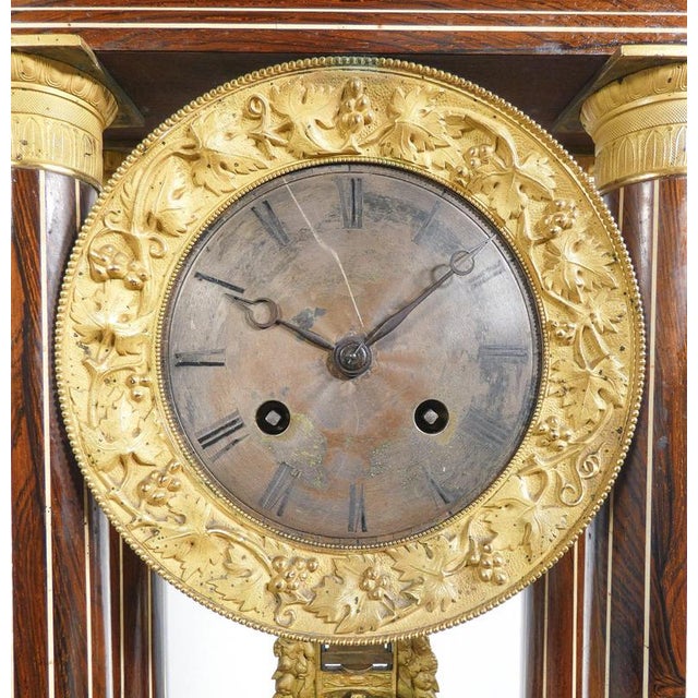 Brown Pendulum Clock with Glass Bell, 19th Century For Sale - Image 8 of 18