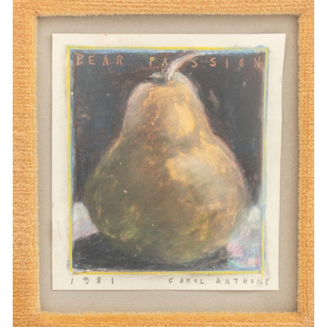 Carol Anthony (American, b. 1943), "Pear Passion", Crayon Pastel on Paper, 1981, signed in pencil lower right, dated lower...