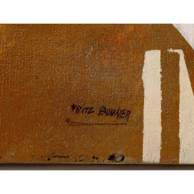 Textile Fritz Bonner Abstraction Acrylic on Canvas For Sale - Image 7 of 10