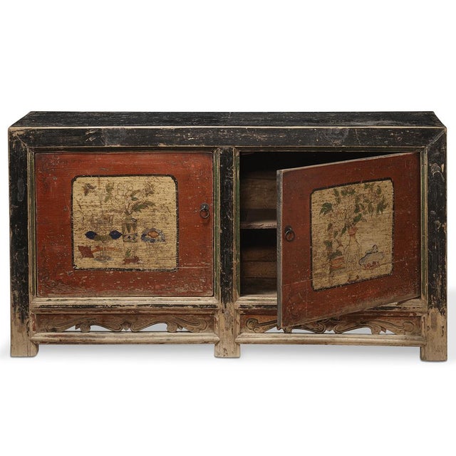 Antique Painted Gansu Sideboard, 1890s For Sale - Image 3 of 11