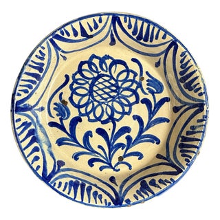 Large Spanish Blue and White Fajalauza Bowl from Befos For Sale