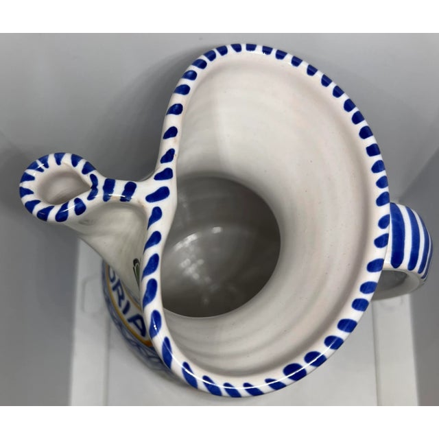 Mid 20th Century Vintage De La Cal Handpainted Sangria Ceramical Puente Spain Jug For Sale - Image 5 of 13