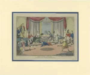 Fores, Satirical Illustration of Quadrille Dancing, 1817, Print