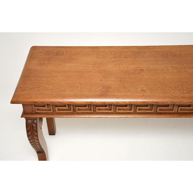 Mid 19th Century Antique Victorian Carved Oak Console Table, 1840s For Sale - Image 5 of 9