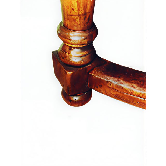 1980s Pair of Authenticated Guy Chaddock & Co. Arched Stretcher Side Tables – "To the Trade" Quality For Sale - Image 9 of 12