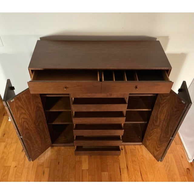 Founders Furniture Company 1960s Mid-Century Modern Founders Furniture Bedroom Set Armoire, Dressers - 3 Piece For Sale - Image 4 of 12