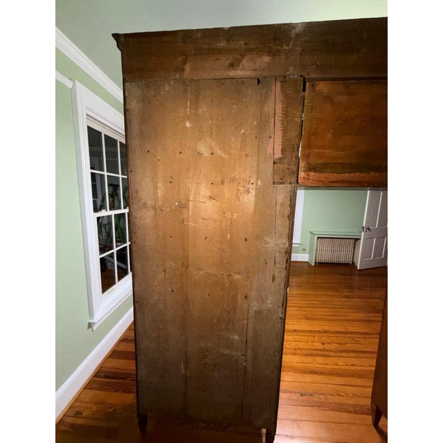 17th Century Bolognese Walnut Bookcase With Original Wire, Fabric Panels, Hidden Compartments & Working Locks For Sale - Image 16 of 17