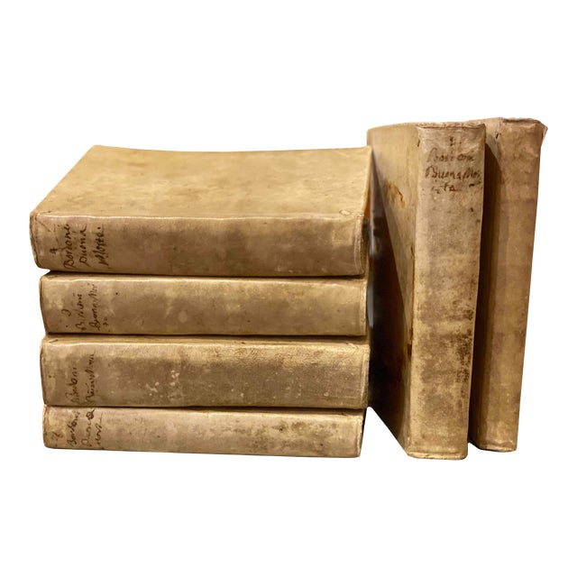 1760s Vellum Bound Books Set of 6 Chairish