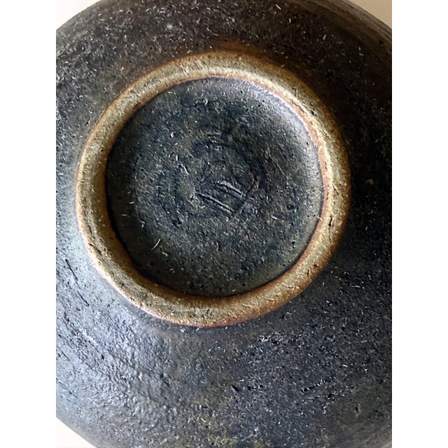 Large Ceramic Bowl with Abstract Glaze by Toshiko Takaezu For Sale - Image 9 of 15
