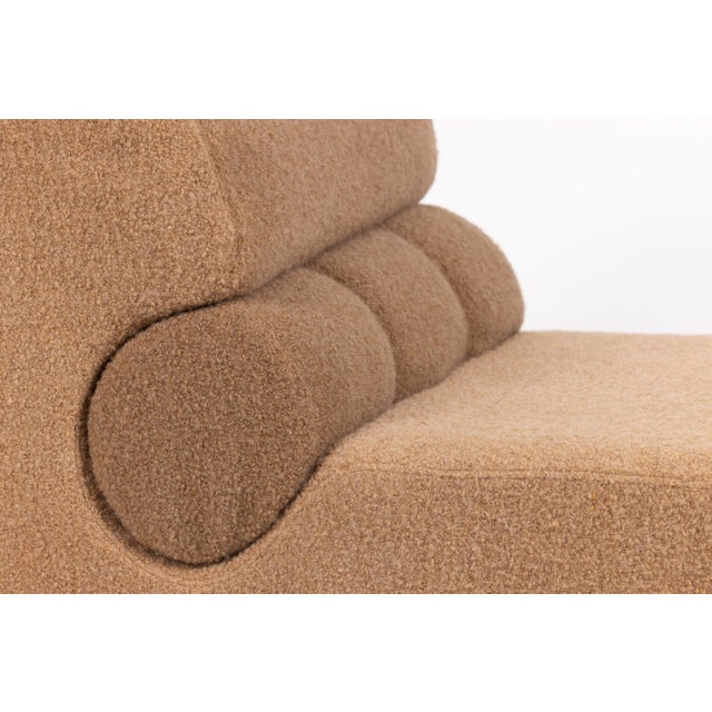 Italian Lounge Chair in Walnut and Cashmere Bouclé from Schumacher, 1970 For Sale - Image 10 of 16