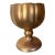 Early 20th Century Gold Ceramic Porcelain Glazed Lotus Chalice Vase/Planter Signed For Sale