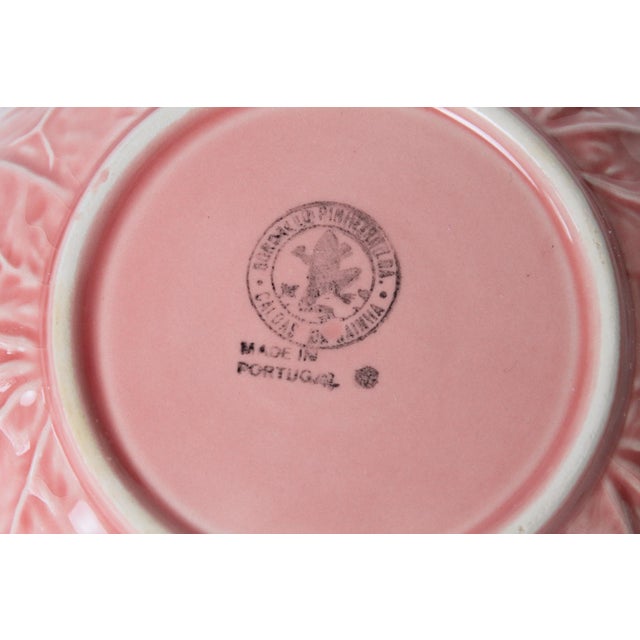 Ceramic Bordallo Pinheiro Pink Cabbage Leaf Bowl For Sale - Image 7 of 7
