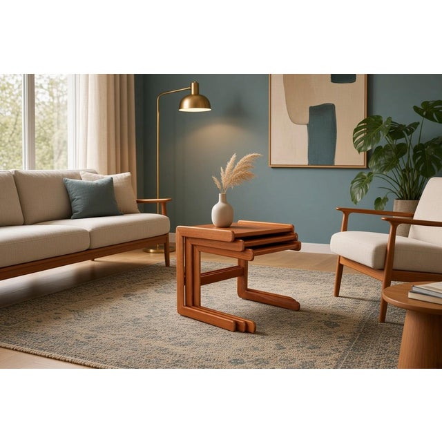 Nesting Tables from Salin Nyborg, Danemark, 1960s, Set of 3 For Sale - Image 10 of 13