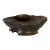 Vintage Brown Glazed Abstract Pottery Bowl For Sale