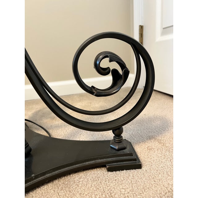 Late 20th Century Bronze Acanthus Leaf Art Deco Art Nouveau Floor Lamp by Decorative Crafts Inc For Sale - Image 10 of 12