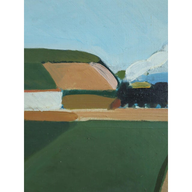 Mid-Century Modern 'The Stream Train' Vintage Original Landscape Oil Painting by Swedish Artist Eric Elfvén (1921–2008), Framed For Sale - Image 9 of 10