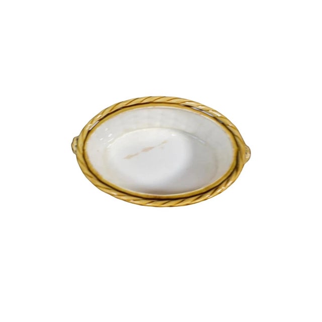 De Sarreguemines Rare French Majolica Roses Basket Sarreguemines Circa 1920 For Sale - Image 4 of 5