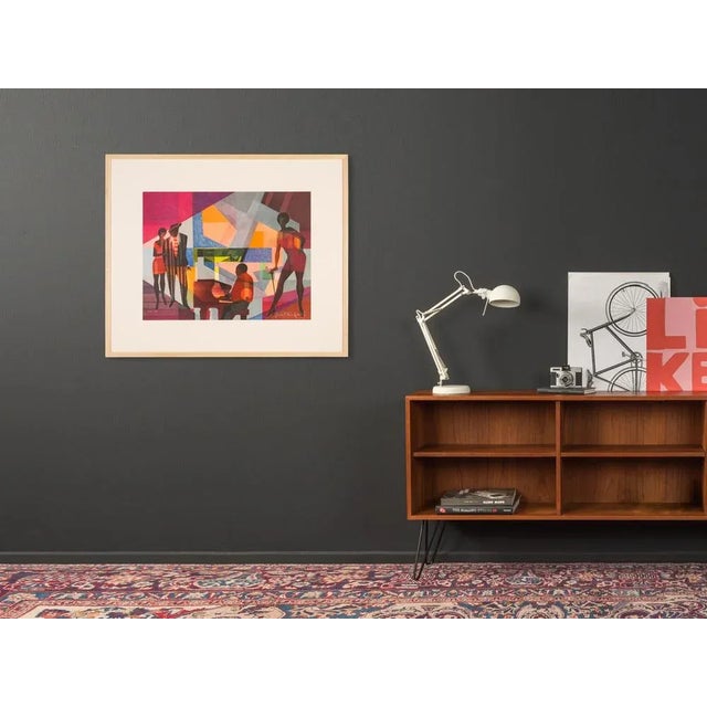 Modern Club Night, Screen Print on Thick Paper, Framed For Sale - Image 3 of 12