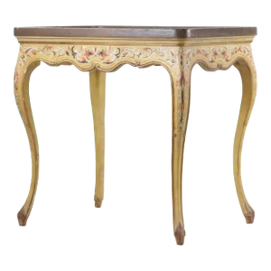 Vintage British Hand-Painted Side Table