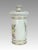 Striking French white cylindrical porcelain lidded cannister jar hand decorated and signed by the Limoges artist 'Alfredo...