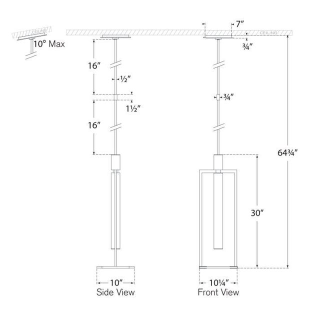 Modern Kelly Wearstler for Visual Comfort Signature Melange Medium Floating Disc Pendant in Bronze with Alabaster For Sale - Image 3 of 3