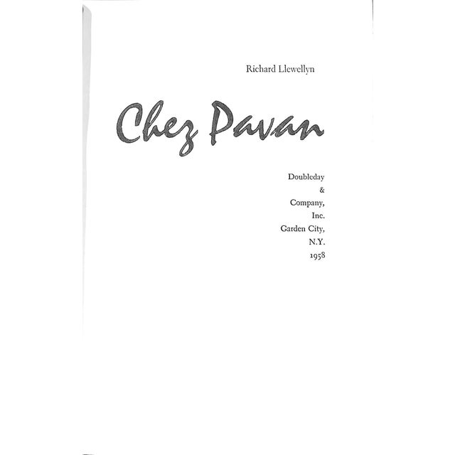 LLEWELLYN, Richard [527] pp. Doubleday & Company, Inc. 1958 First Edition 8 1/2" x 5 7/8" Jacket painting by Robert Galster