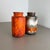 Fat Lava Orange Pottery Vases from Scheurich, Germany, 1970s, Set of 2 For Sale - Image 3 of 18