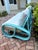 Mid-Century Modern Mid-Century Bamboo Pretzel Sofa in Robin Egg Blue With New Restoration Hardware Outdoor Cushions for a Modern Appeal and Comfort. 3 Sections For Sale - Image 3 of 10