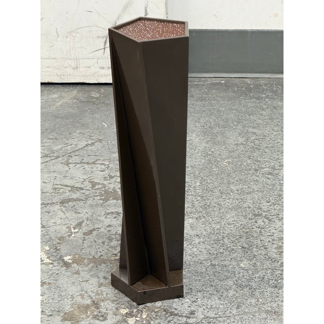 Design Plus Gallery presents the Facet 5 Pedestal by Gary Hutton Designs. Crafted in bronze with Swarovski crystal tops in...