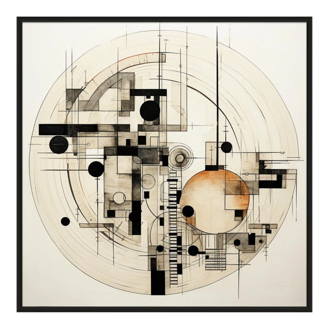 Framed Minimalist Neutral Palette Architectural Limited Edition Print For Sale
