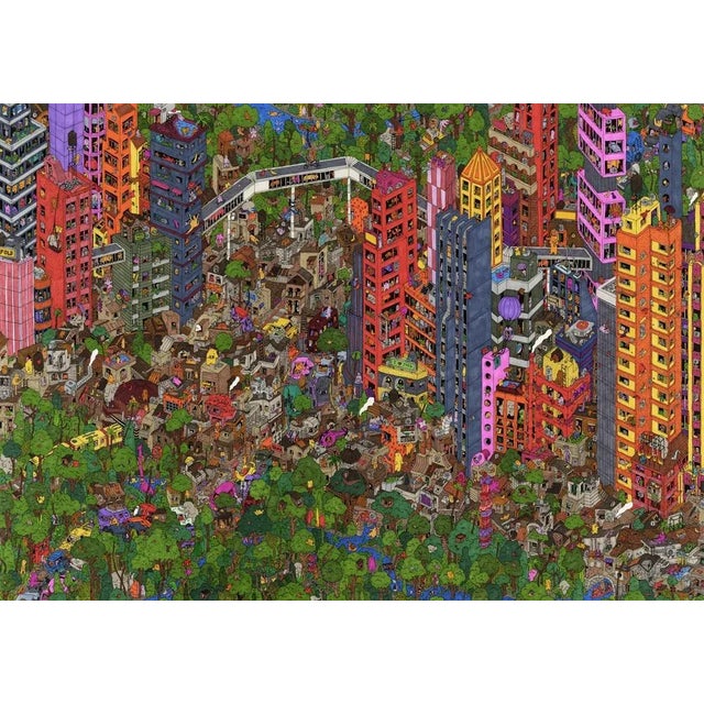 This beautiful intricate, rotring pen and markers on paper, on 350gsm colorset white paper. This piece is framed on a...