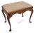 Antique Queen Anne Style Upholstered Stool With Cabriole Legs For Sale