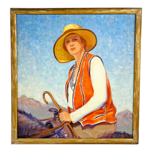 C. 1930s Southwestern Santa Fe Style Portrait by Susan Ricker Knox