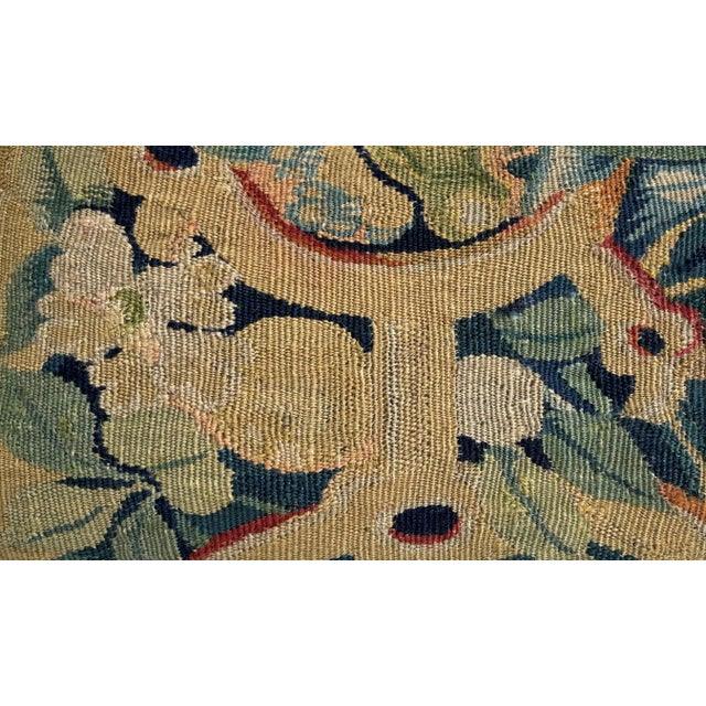 17th Century Flemish Tapestry Pillow For Sale - Image 4 of 6