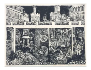 1975 Adrienne Anderson Passover Etching