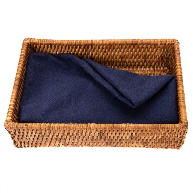 Artifacts Rattan Napkin Holder For Sale - Image 4 of 5