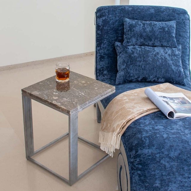 Marble Top Side Table from Forzini For Sale - Image 9 of 11