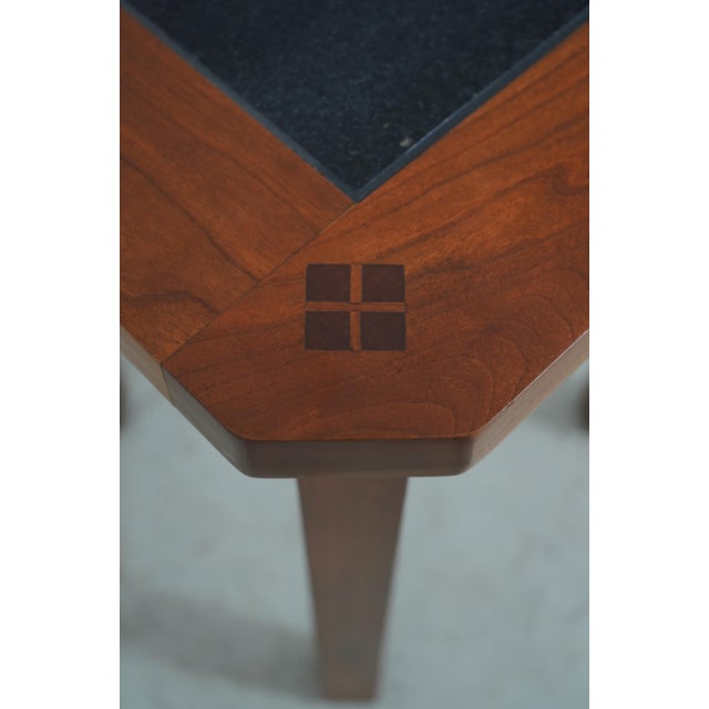 Stickley Stickley Cherry Mission Style Granite Top Table For Sale - Image 4 of 14