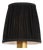 Visual Comfort Signature 4" Pleated Black Linen Shade For Sale