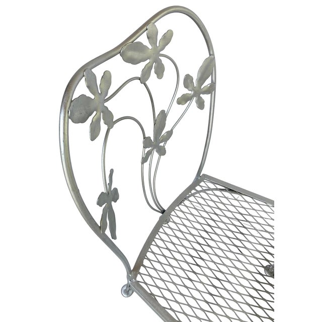 1920's Silver Floral Backs, Set of 3 For Sale - Image 14 of 15