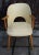 Berger-Shaped Armchair with Rounded Backrest in Light Beech with Yellow Vinyl & White Piping, 1960s For Sale - Image 6 of 6